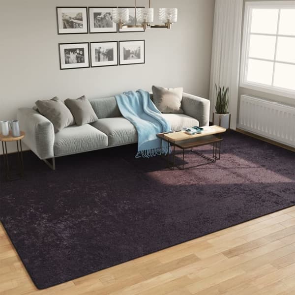 vidaXL gulvtæppe 400x300 cm vaskbart og skridsikkert antracitgrå