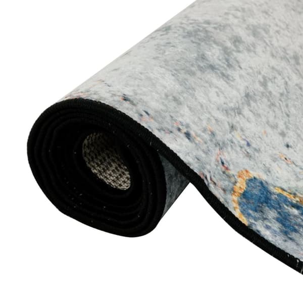 vidaXL gulvtæppe 80x300 cm vaskbart og skridsikkert flerfarvet