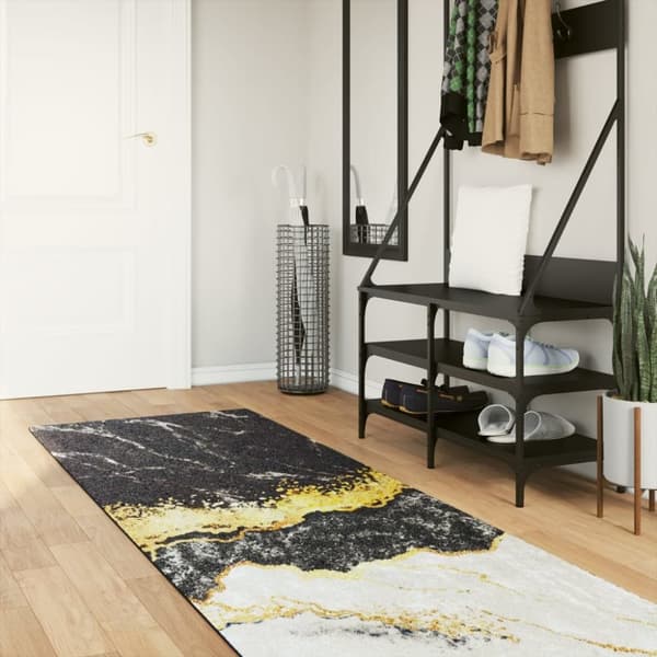 vidaXL gulvtæppe 80x300 cm vaskbart og skridsikkert flerfarvet
