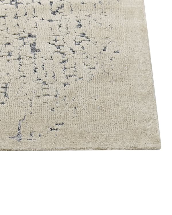Teppe Cream Beige Polyester 160 x 230 cm Mønster med slitasjeeffekt Ensfarget, moderne, minimalistisk teppe til stuen