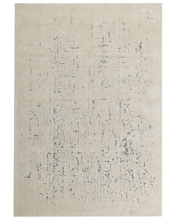 Teppe Cream Beige Polyester 160 x 230 cm Mønster med slitasjeeffekt Ensfarget, moderne, minimalistisk teppe til stuen
