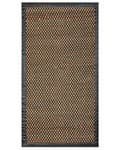Miniatyrbilde 4 av 6: Teppe i svart og beige jute bomullsskinn 80 x 150 cm Rektangulært håndvevd teppe Rutete mønster Rustikk tradisjonell design