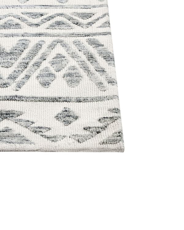 Teppe Beige Grå Polyester 160 x 230 cm Geometrisk mønster Moderne Minimalistisk Stue Gulvteppe