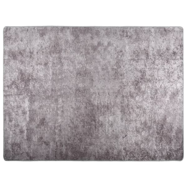 vidaXL Matta tvättbar grå 400x300 cm halkfri