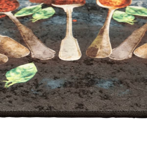 vidaXL Kjøkkenteppe flerfarget 60x180 cm vaskbart sklisikkert