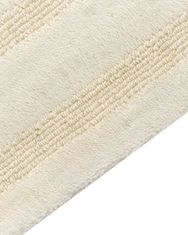 Gulvtæppe Beige Uld 160 x 230 cm Uldtæppe med Mønster Fladvævet Løs Tæppe til Gulvet under Sofabord Gulvtæp Lyddæmpende