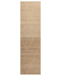 Miniatyrbilde 4 av 7: Teppe Beige Jute 80 x 300 cm Geometrisk mønster Håndvevd Boho Gang Soverom