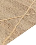 Miniatyrbilde 6 av 7: Teppe Beige Jute 80 x 300 cm Geometrisk mønster Håndvevd Boho Gang Soverom