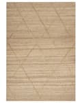 Miniatyrbilde 4 av 7: Teppe Beige Jute 160 x 230 cm Geometrisk mønster Håndvevd Boho Gang Soverom