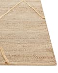 Miniatyrbilde 5 av 7: Teppe Beige Jute 160 x 230 cm Geometrisk mønster Håndvevd Boho Gang Soverom