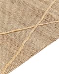Miniatyrbilde 6 av 7: Teppe Beige Jute 160 x 230 cm Geometrisk mønster Håndvevd Boho Gang Soverom