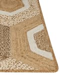 Miniatyrbilde 5 av 7: Teppe Beige Jute 80 x 300 cm Geometrisk mønster Håndvevd Boho Gang Soverom