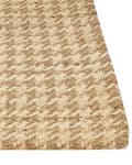 Miniatyrbilde 4 av 6: Teppe Beige Jute 80 x 300 cm Houndstooth-mønster Håndvevd Boho Gang Soverom