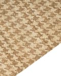 Miniatyrbilde 5 av 6: Teppe Beige Jute 80 x 300 cm Houndstooth-mønster Håndvevd Boho Gang Soverom