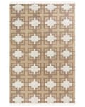 Miniatyrbild 4 av 7: Matta Beige Jute Bomull 200 x 300 cm Flätad Handgjord med Tofsar Naturlig Boho-stil Textil Vardagsrum Sovrum