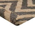 Miniatyrbild 7 av 7: Matta Beige Svart Jute 200 x 300 cm Flätad Handgjord Naturlig Boho-Stil Textil Vardagsrum Sovrum