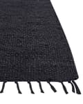 Miniatyrbilde 6 av 7: Løperteppe i svart jute 80 x 300 cm Rektangulær med dekorative dusker Håndvevd i boho-stil i gangen