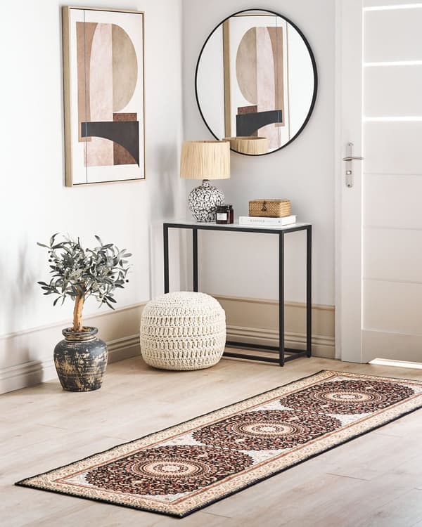 Matto monivärinen 80 x 240 cm polyesteri itämainen kuvio suorakulmio konekudottu retro
