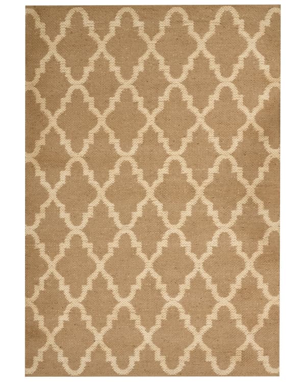 Matto beige 160 x 230 cm juutti luonnollinen suorakulmio trellis-kuvio boho