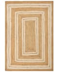 Miniatyrbilde 4 av 7: Teppe Beige Jute 160 x 230 cm Flettet Håndlaget Naturlig Boho Stil Tekstil