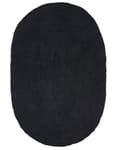 Miniatyrbilde 4 av 7: Gulvteppe Svart Jute 160 x 230 cm Flettet Oval Gulvvarme Egnet Naturlig Stue Soverom