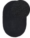 Miniatyrbilde 1 av 7: Gulvteppe Svart Jute 160 x 230 cm Flettet Oval Gulvvarme Egnet Naturlig Stue Soverom
