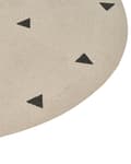 Miniatyrbilde 5 av 7: Rundt teppe Beige Bomull ø 140 cm Ensfarget med geometrisk mønster