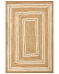 Miniatyrbilde 4 av 7: Teppe Beige Jute 200 x 300 cm Flettet Håndlaget Naturlig Boho Stil Tekstil