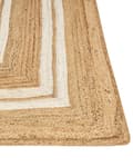 Miniatyrbilde 5 av 7: Teppe Beige Jute 200 x 300 cm Flettet Håndlaget Naturlig Boho Stil Tekstil