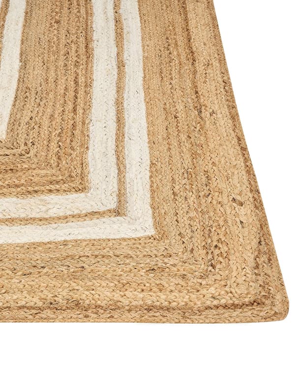 Teppe Beige Jute 200 x 300 cm Flettet Håndlaget Naturlig Boho Stil Tekstil