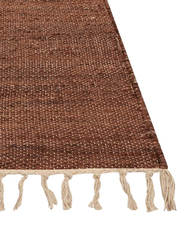 Flettede tepper Flerfarget jutebomull 200 x 300 cm Flettet håndlaget med dusker Naturlig tekstil i boho-stil