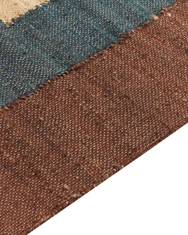 Flettede tepper Flerfarget jutebomull 200 x 300 cm Flettet håndlaget med dusker Naturlig tekstil i boho-stil