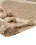 Miniatyrbilde 7 av 7: Teppe Beige Jute Bomull 160 x 230 cm Flettet Håndlaget med dusker Naturlig Boho-stil Tekstil