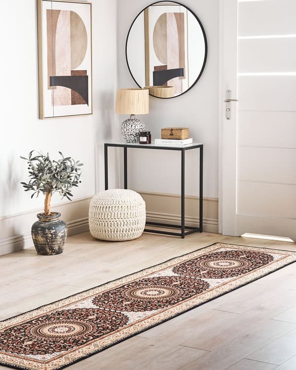 Løperteppe Multicolour Polyester 80 x 300 cm Orientalsk mønster Anti-skli bunn Vintage stil Modern Gang