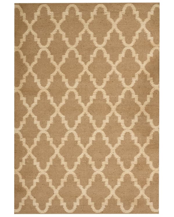 Teppe Beige Jute 160 x 230 cm Flettet Håndlaget Naturlig Boho Stil Tekstil