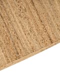 Miniatyrbild 5 av 7: Matta Beige Jute 160 x 230 cm Flätad Handgjord Utskuret Mönster Naturlig Boho Stil Textil