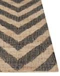 Pikkukuva 5 / 7: Matto beige musta 200 x 300 cm juutti geometrinen kalanruotokuvio suorakulmio luonnollinen boho