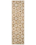 Miniatyrbild 4 av 7: Gångmatta Beige Jute 80 x 300 cm Geometriskt mönster Handvävd Boho Hall Sovrum