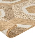 Miniatyrbild 7 av 7: Gångmatta Beige Jute 80 x 300 cm Geometriskt mönster Handvävd Boho Hall Sovrum