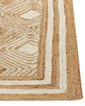 Miniatyrbild 5 av 7: Matta Beige Jute 160 x 200 cm Flätad Handgjord Naturlig Boho Stil Textil