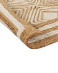 Miniatyrbild 7 av 7: Matta Beige Jute 160 x 200 cm Flätad Handgjord Naturlig Boho Stil Textil