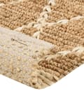Miniatyrbild 7 av 7: Gångmatta Beige Jute 80 x 300 cm Geometriskt mönster Handvävd Boho Hall Sovrum