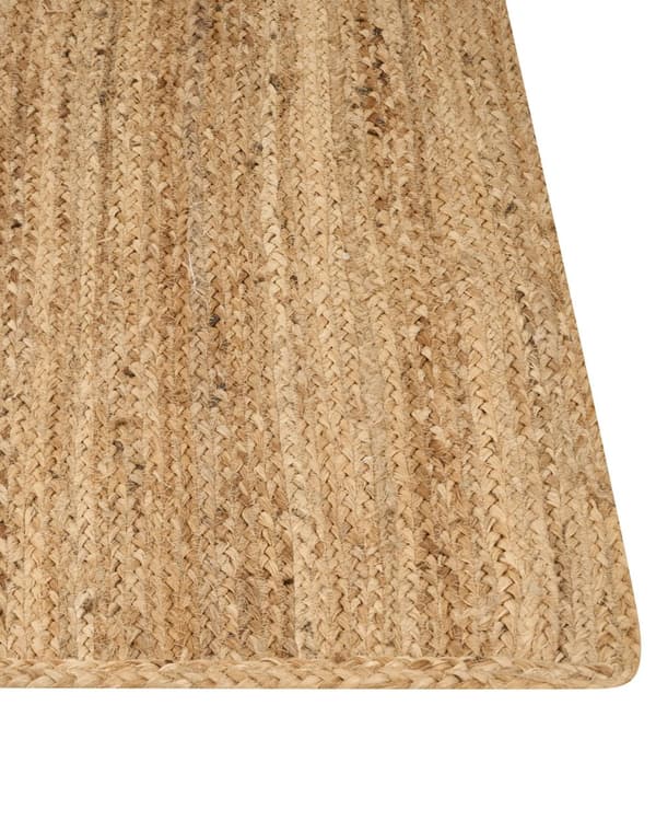 Gulvtæppe Beige Jute 160 x 230 cm Natur Tæppe Mønster Rustik Boho Stil Fladvævet Gulvtæp Flettet Jutetæppe til Sofabord Indretning Tilbehør