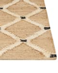 Miniatyrbillede 5 af 7: Gulvtæppe Beige Jute 300 x 400 cm Natur Tæppe Mønster Rustik Boho Stil Fladvævet Gulvtæp Flettet Jutetæppe til Sofabord Indretning Tilbehør