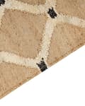 Miniatyrbillede 6 af 7: Gulvtæppe Beige Jute 300 x 400 cm Natur Tæppe Mønster Rustik Boho Stil Fladvævet Gulvtæp Flettet Jutetæppe til Sofabord Indretning Tilbehør