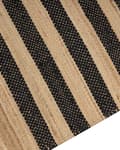 Miniatyrbillede 5 af 7: Gulvtæppe Beige Jute 300 x 400 cm Natur Tæppe Stribet Rustik Boho Stil Fladvævet Gulvtæp Flettet Jutetæppe til Sofabord Indretning Tilbehør