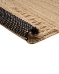 Miniatyrbillede 7 af 7: Gulvtæppe Beige Jute 300 x 400 cm Natur Tæppe Stribet Rustik Boho Stil Fladvævet Gulvtæp Flettet Jutetæppe til Sofabord Indretning Tilbehør