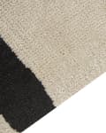 Miniatyrbillede 4 af 6: Gulvtæppe Beige Sort Polyester 160 x 230 cm Designtæppe med Mønster Fladvævet Løs Tæppe til Gulvet under Sofabord Gulvtæp Lyddæmpende