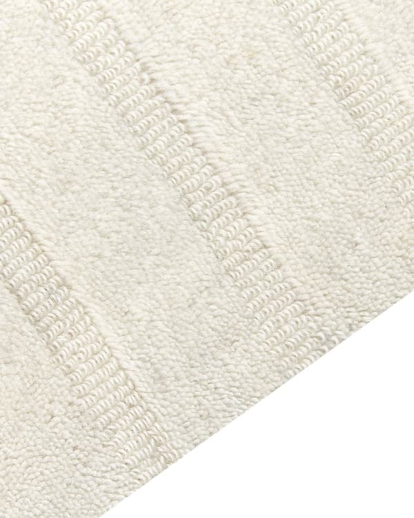 Gulvtæppe Beige Uld 200 x 300 cm Uldtæppe med Mønster Fladvævet Løs Tæppe til Gulvet under Sofabord Gulvtæp Lyddæmpende