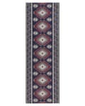 Miniatyrbillede 4 af 7: Gulvtæppe blå rød 80 x 240 cm polyester orientalsk mønster rektangulært vævet retro